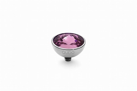 Qudo Silver Topper Bottone 11.5mm - Amethyst